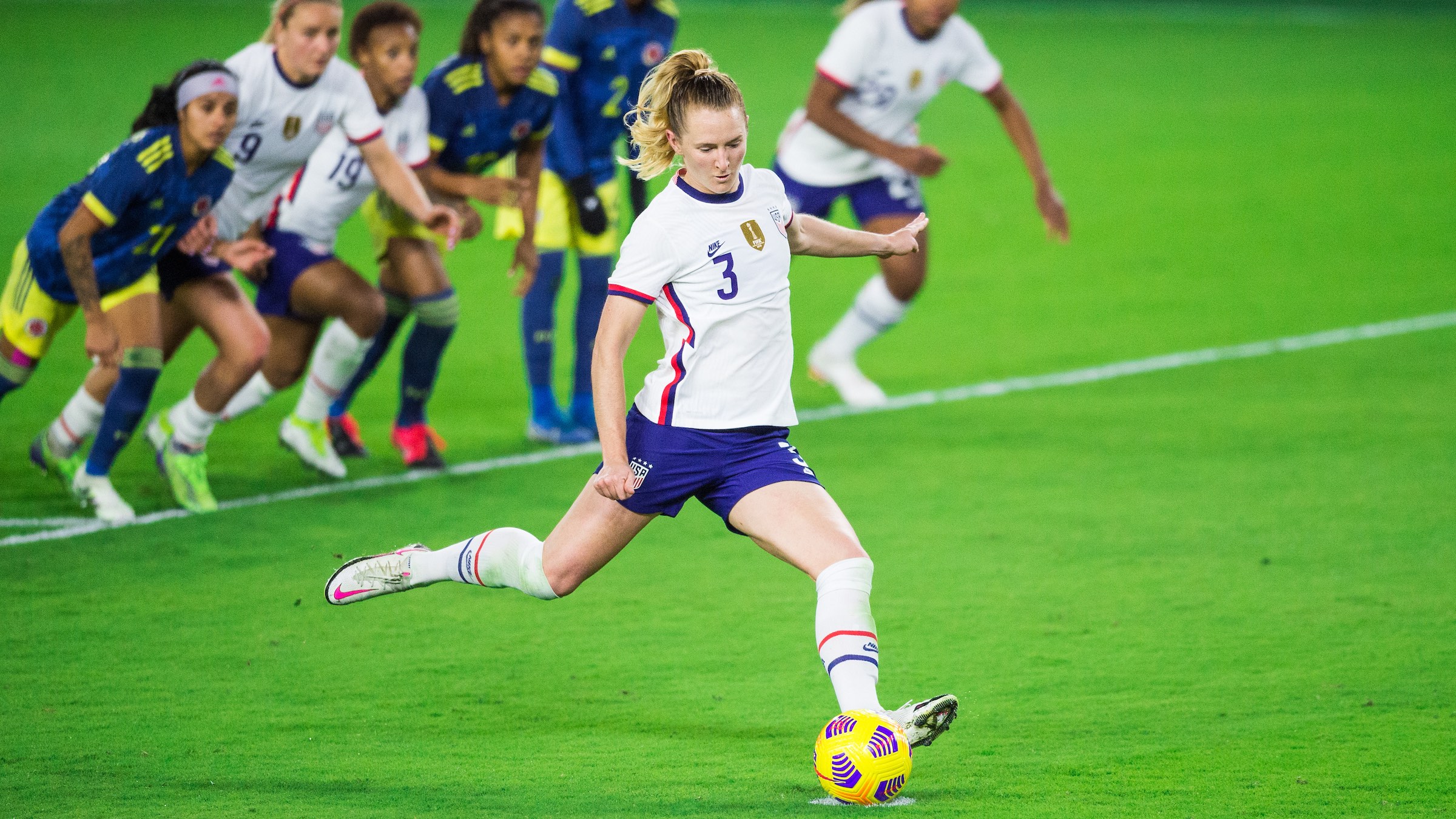 Sam Mewis hat trick propels USWNT to 4-0 win over Colombia ...